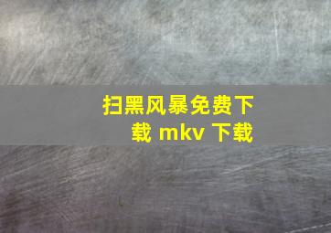 扫黑风暴免费下载 mkv 下载